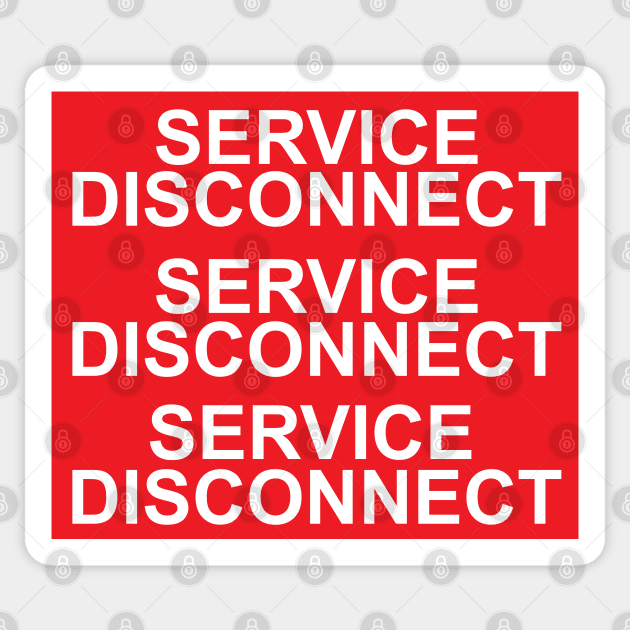 Electric Service Disconnect Labels Sticker by MVdirector
